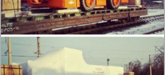 Упаковка спецтехники в пленку